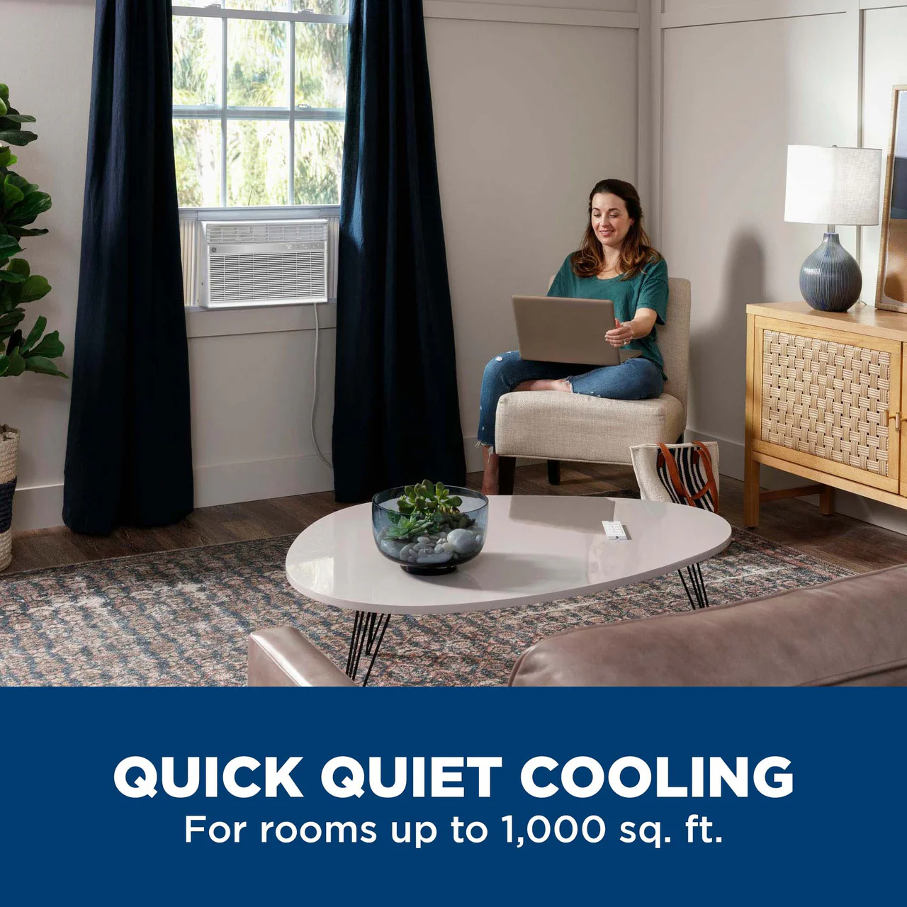 GE® 18,600 BTU Smart Electronic Window Air Conditioner for Extra-Large Rooms up to 1000 sq. ft. - Image 4