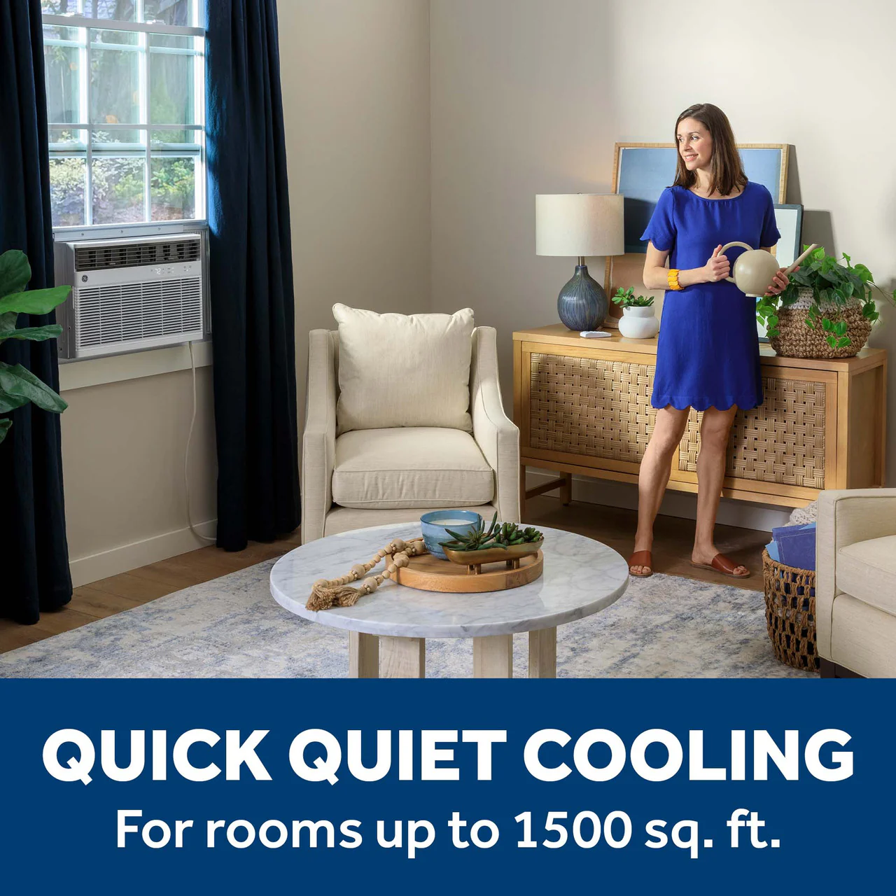 GE® 24,000 BTU Smart Heat/Cool Electronic Window Air Conditioner for Extra-Large Rooms up to 1,500 sq. ft. - Image 4