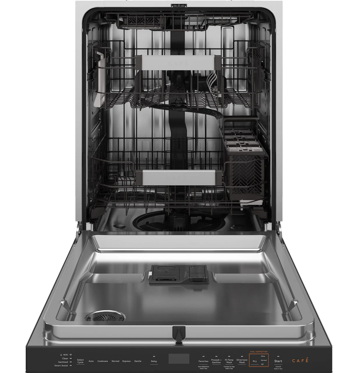 CAFÉ™ CustomFit ENERGY STAR Stainless Interior Smart Dishwasher with Ultra Wash Top Rack and LED Lights, 39 dBA in Platinum Glass - Image 10