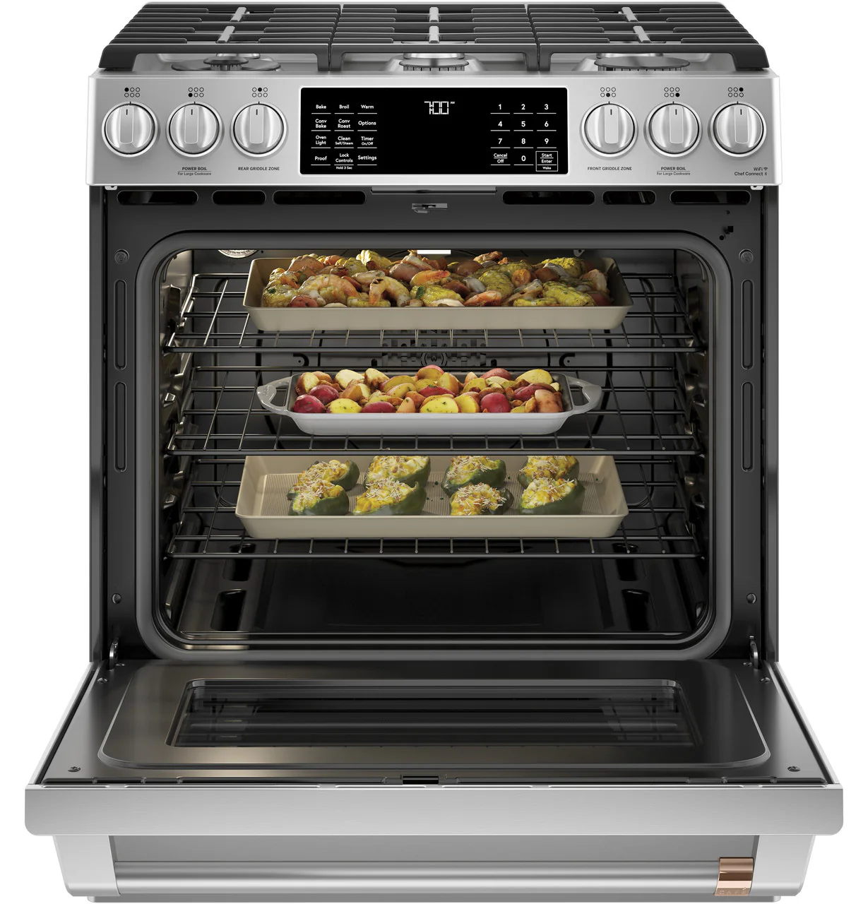 CAFÉ™ 30" Smart Slide-In, Front-Control, Gas Range with Convection Oven - Image 8
