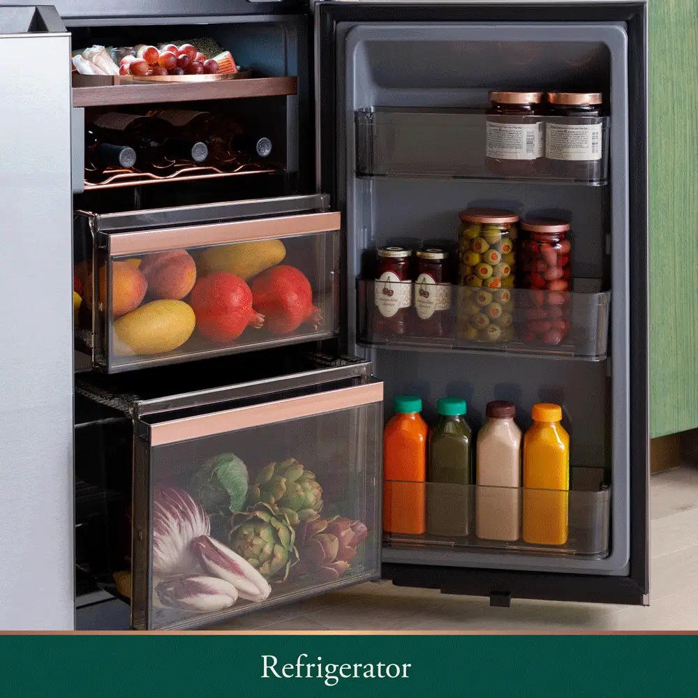 CAFÉ™ ENERGY STAR® 22.9 Cu. Ft. Smart Counter-Depth Quad-Door Refrigerator in Platinum Glass with Dual-Dispense AutoFill Pitcher - Image 10