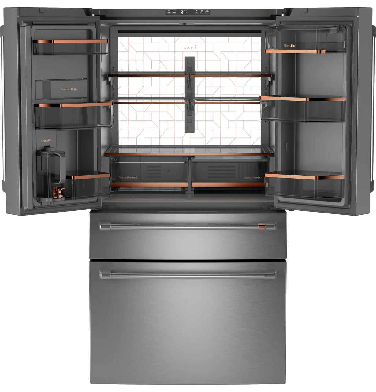 CAFÉ™ ENERGY STAR® 23.2 Cu. Ft. Smart Counter-Depth 4-Door French-Door Refrigerator With Dual-Dispense AutoFill Pitcher - Image 6