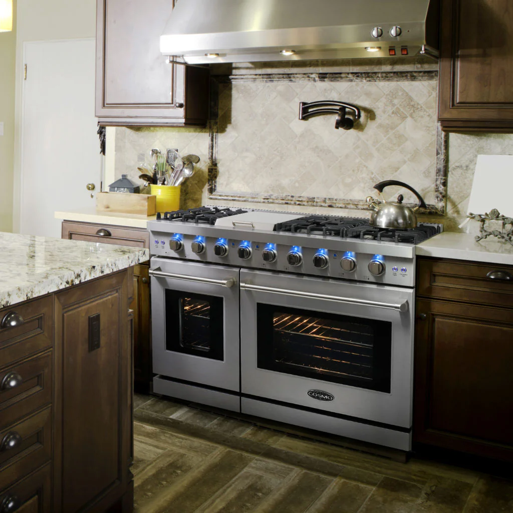 48" Professional Style Double Oven Gas Range - Image 3