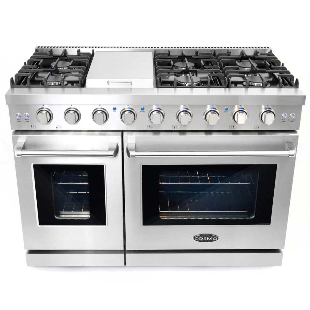 48" Professional Style Double Oven Gas Range - Image 4