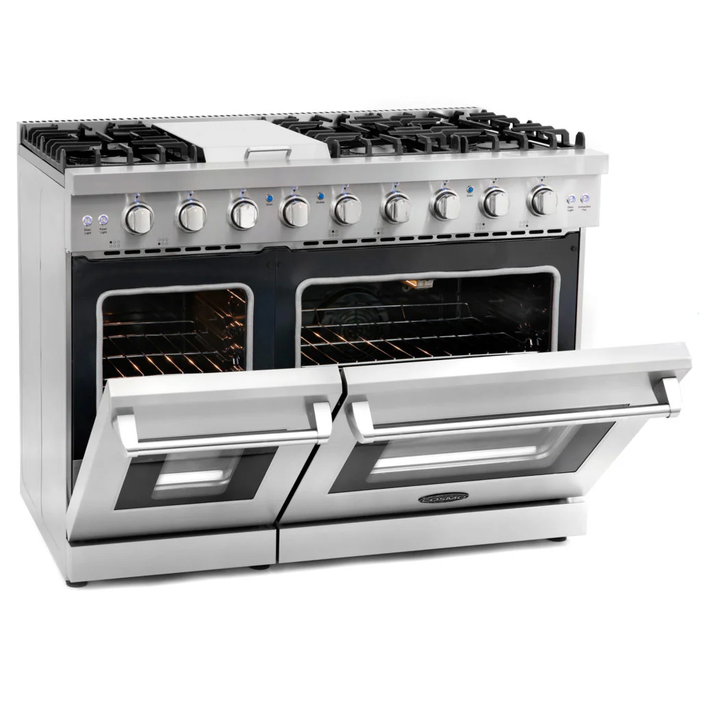 48" Professional Style Double Oven Gas Range - Image 5
