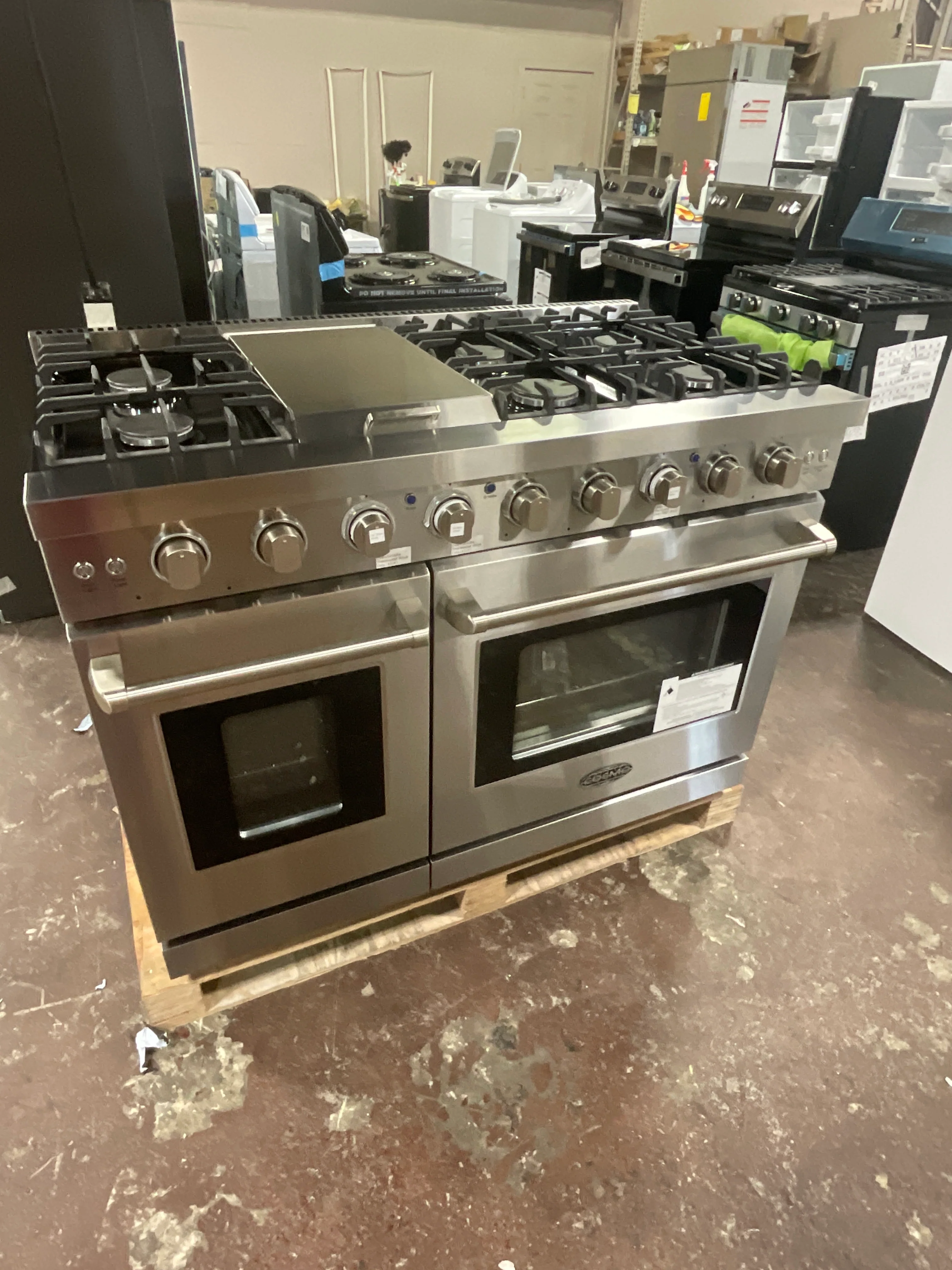 48" Professional Style Double Oven Gas Range - Image 8