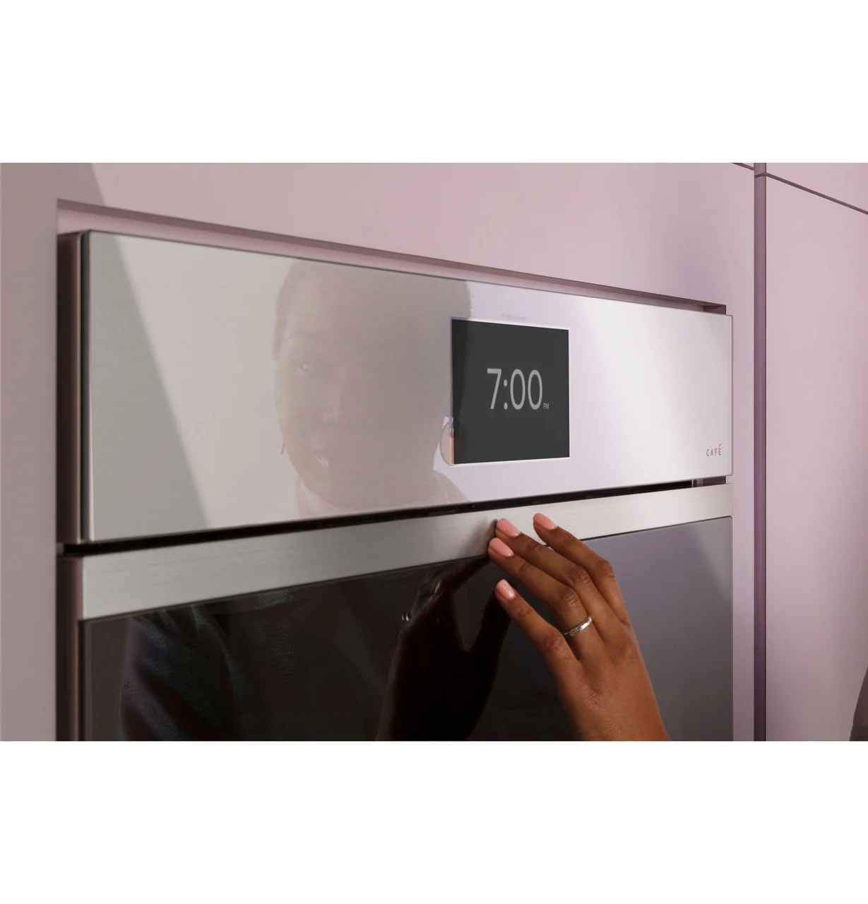 CAFÉ™ 30" Smart Built-In Convection Double Wall Oven in Platinum Glass - Image 2