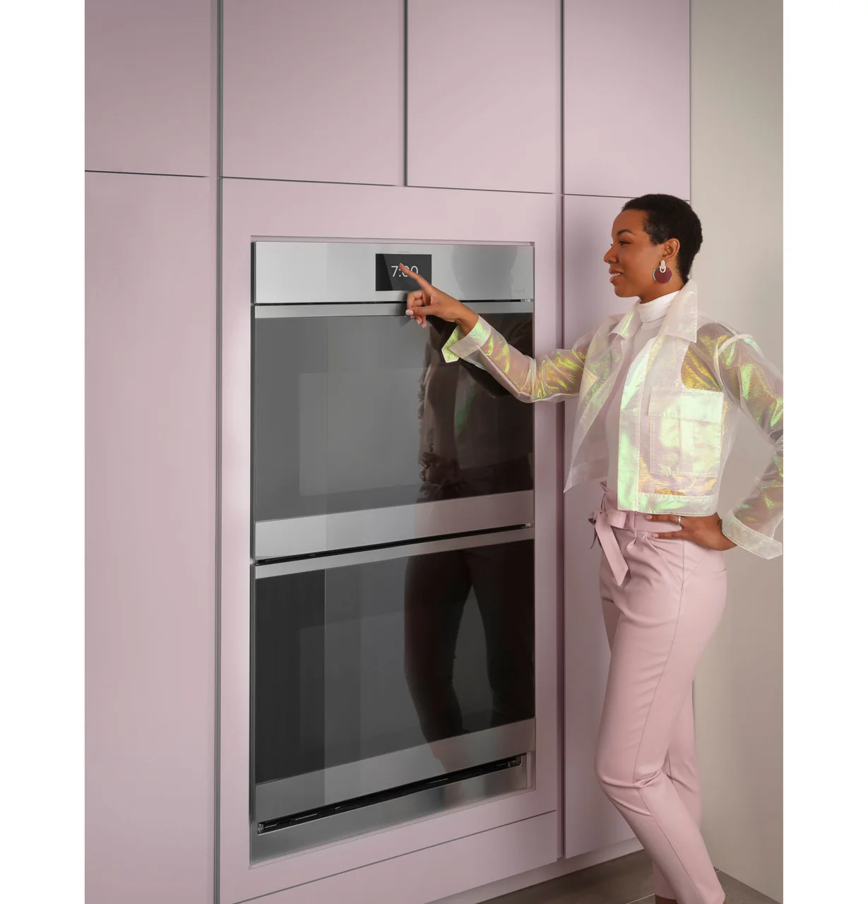 CAFÉ™ 30" Smart Built-In Convection Double Wall Oven in Platinum Glass - Image 5