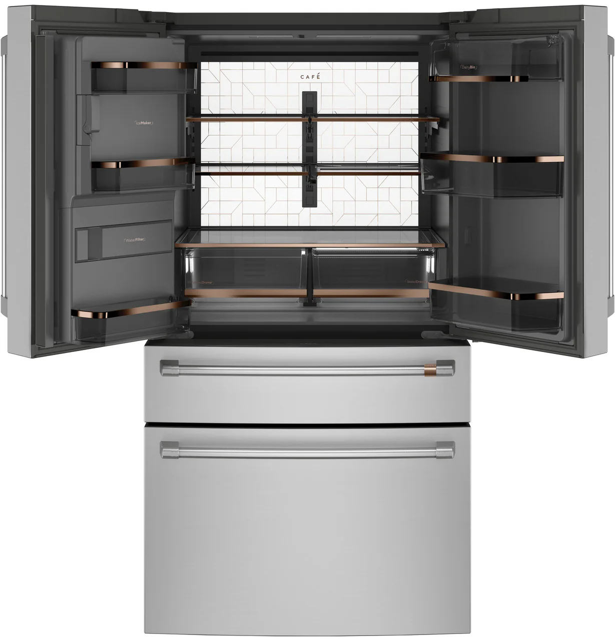 CAFÉ™ ENERGY STAR® 22.3 Cu. Ft. Smart Counter-Depth 4-Door French-Door Refrigerator - Image 8