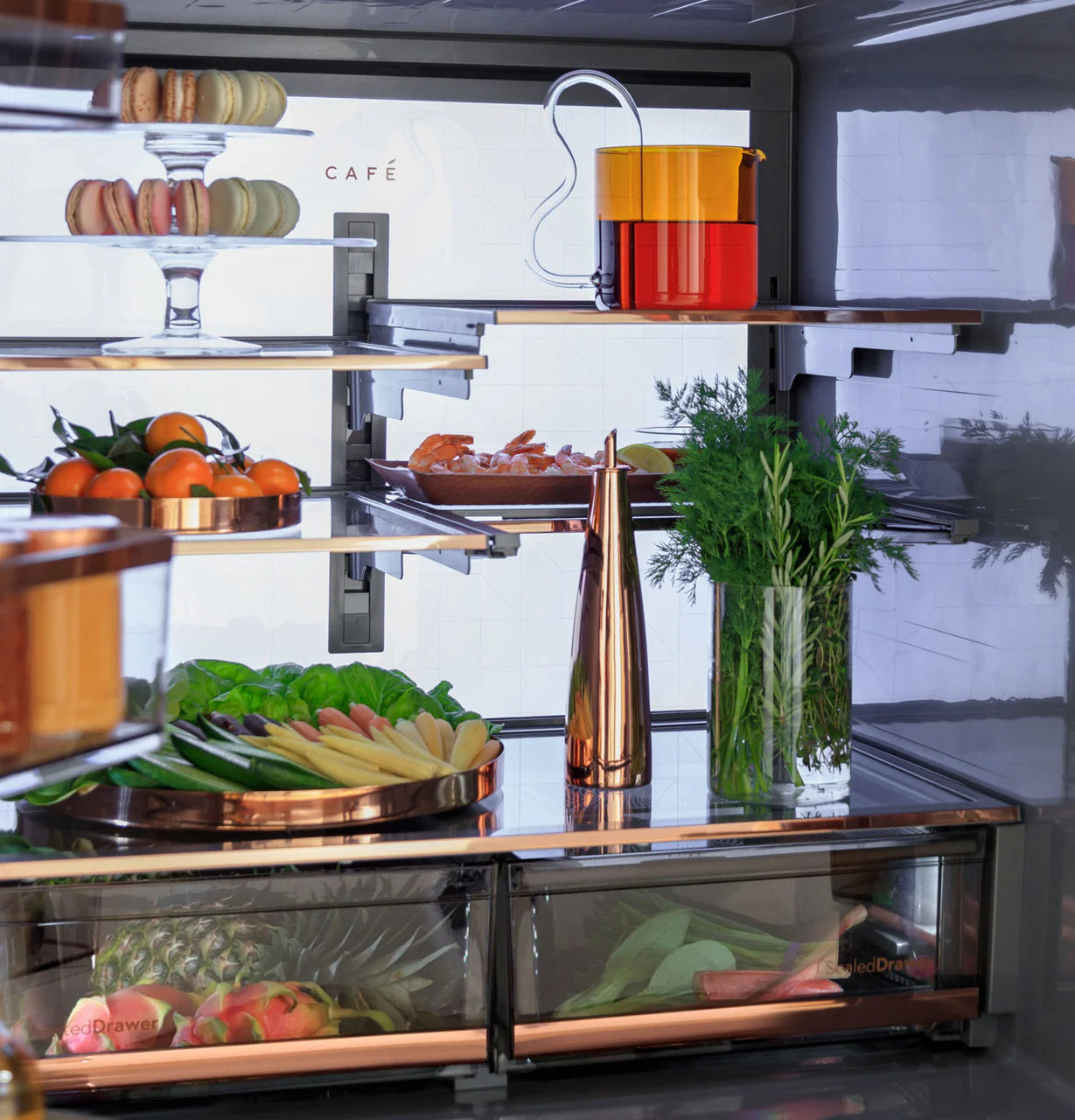 CAFÉ™ ENERGY STAR® 22.3 Cu. Ft. Smart Counter-Depth 4-Door French-Door Refrigerator - Image 9