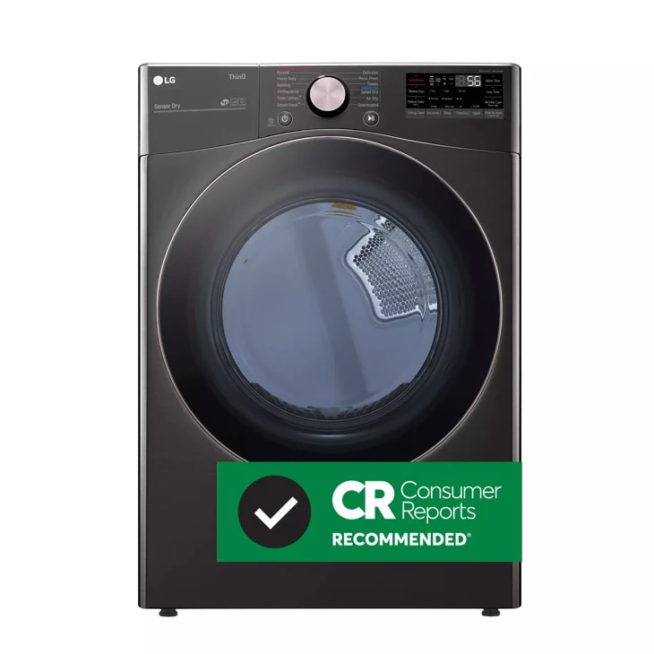 7.4 cu. ft. Ultra Large Capacity Smart wi-fi Enabled Front Load Electric Dryer with TurboSteam™ and Built-In Intelligence