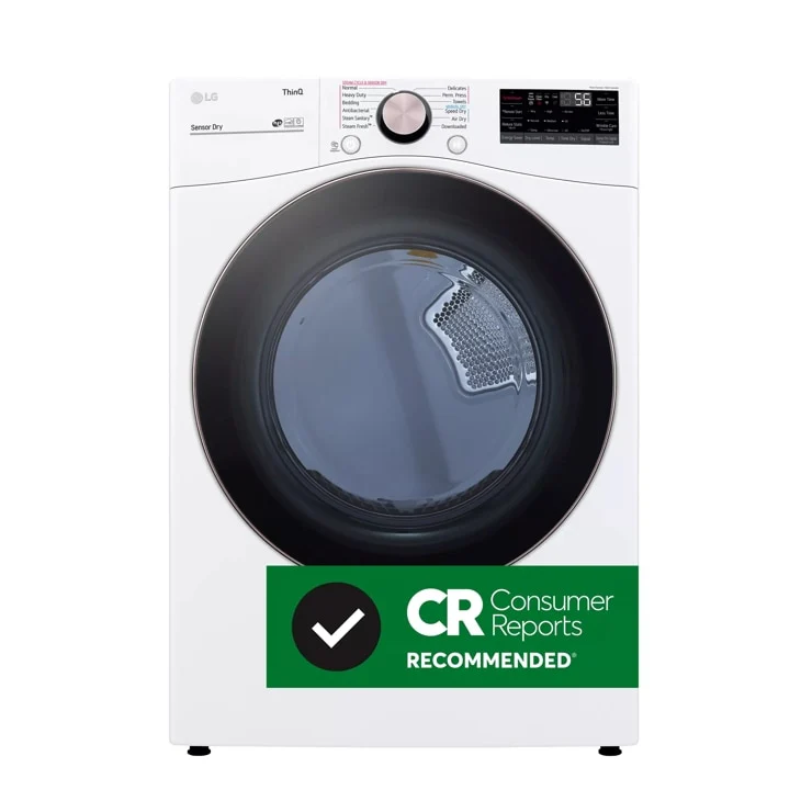 7.4 cu. ft. Ultra Large Capacity Smart wi-fi Enabled Front Load Electric Dryer with TurboSteam™ and Built-In Intelligence