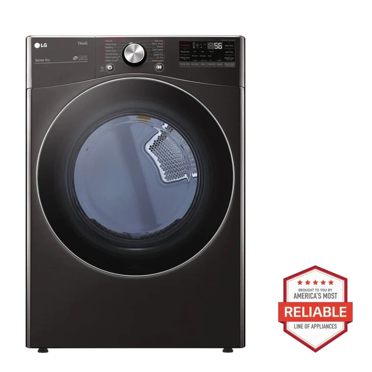 LG 7.4 cu. ft. Ultra Large Capacity Smart Wi-Fi Enabled Front Load Electric Dryer with TurboSteam™ and Built-In Intelligence