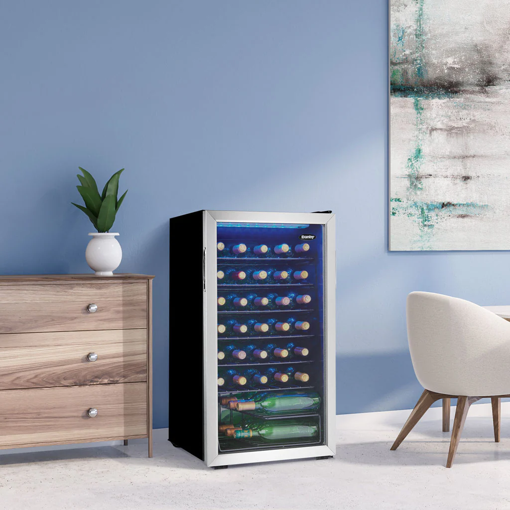 Danby 36 Bottle Free-Standing Wine Cooler in Stainless Steel - Image 6