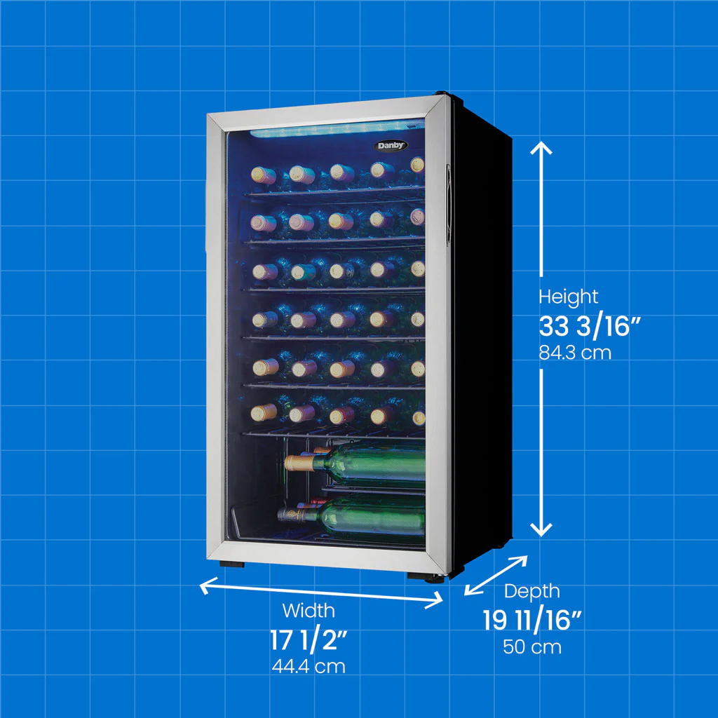 Danby 36 Bottle Free-Standing Wine Cooler in Stainless Steel - Image 7