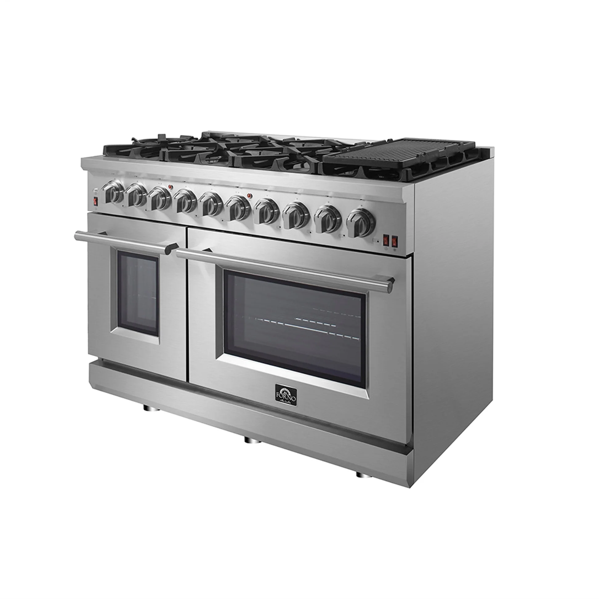 Forno Massimo 48-Inch Freestanding Gas Range, 8 Burners, True Convection Oven - Image 3