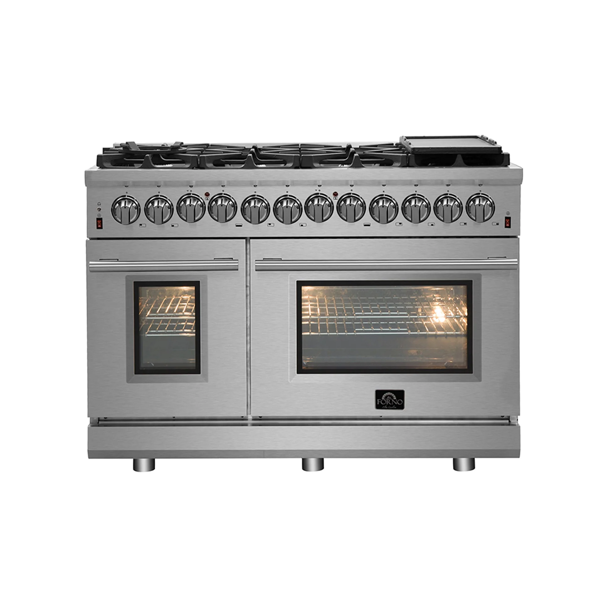 Forno Massimo 48-Inch Freestanding Gas Range, 8 Burners, True Convection Oven - Image 4