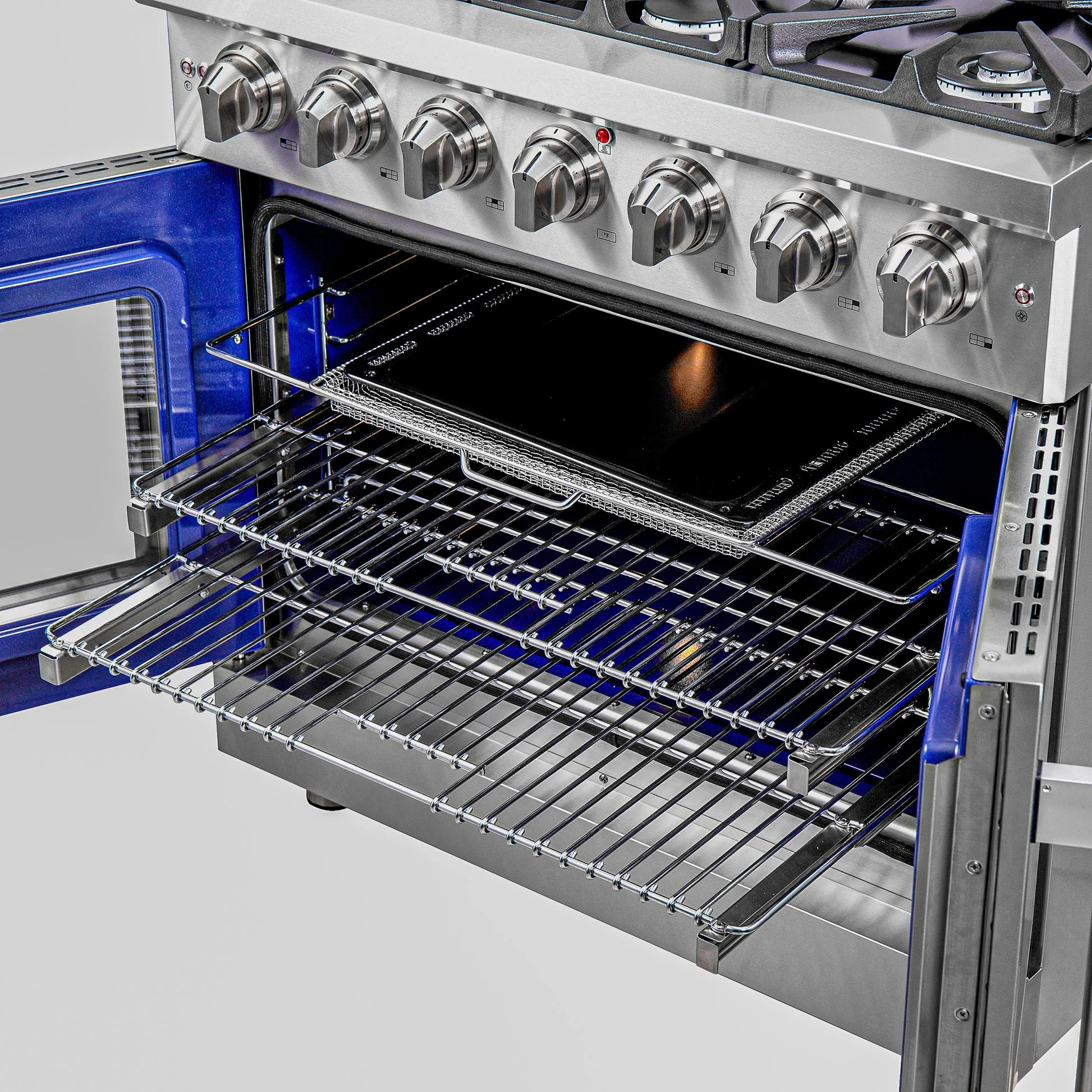 Forno Massimo 36-Inch Freestanding French Door Gas Range, 6 Burners, Convection Oven, Energy Efficient - Image 10
