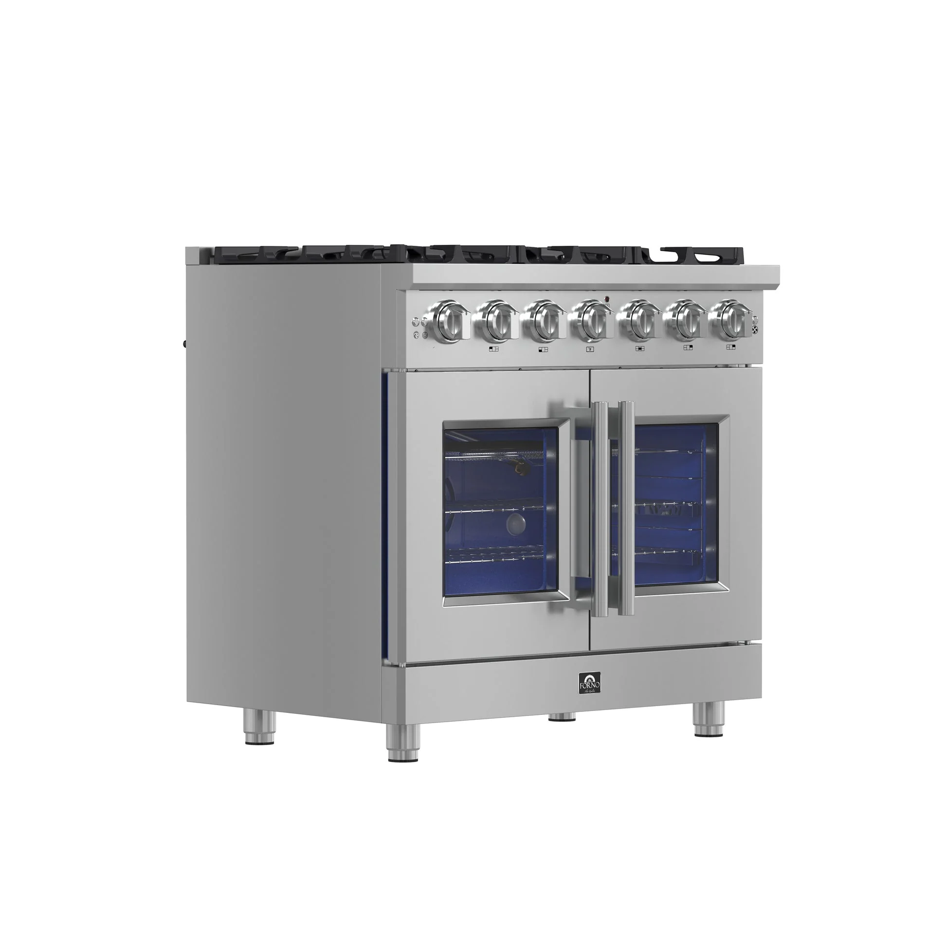 Forno Massimo 36-Inch Freestanding French Door Gas Range, 6 Burners, Convection Oven, Energy Efficient - Image 3