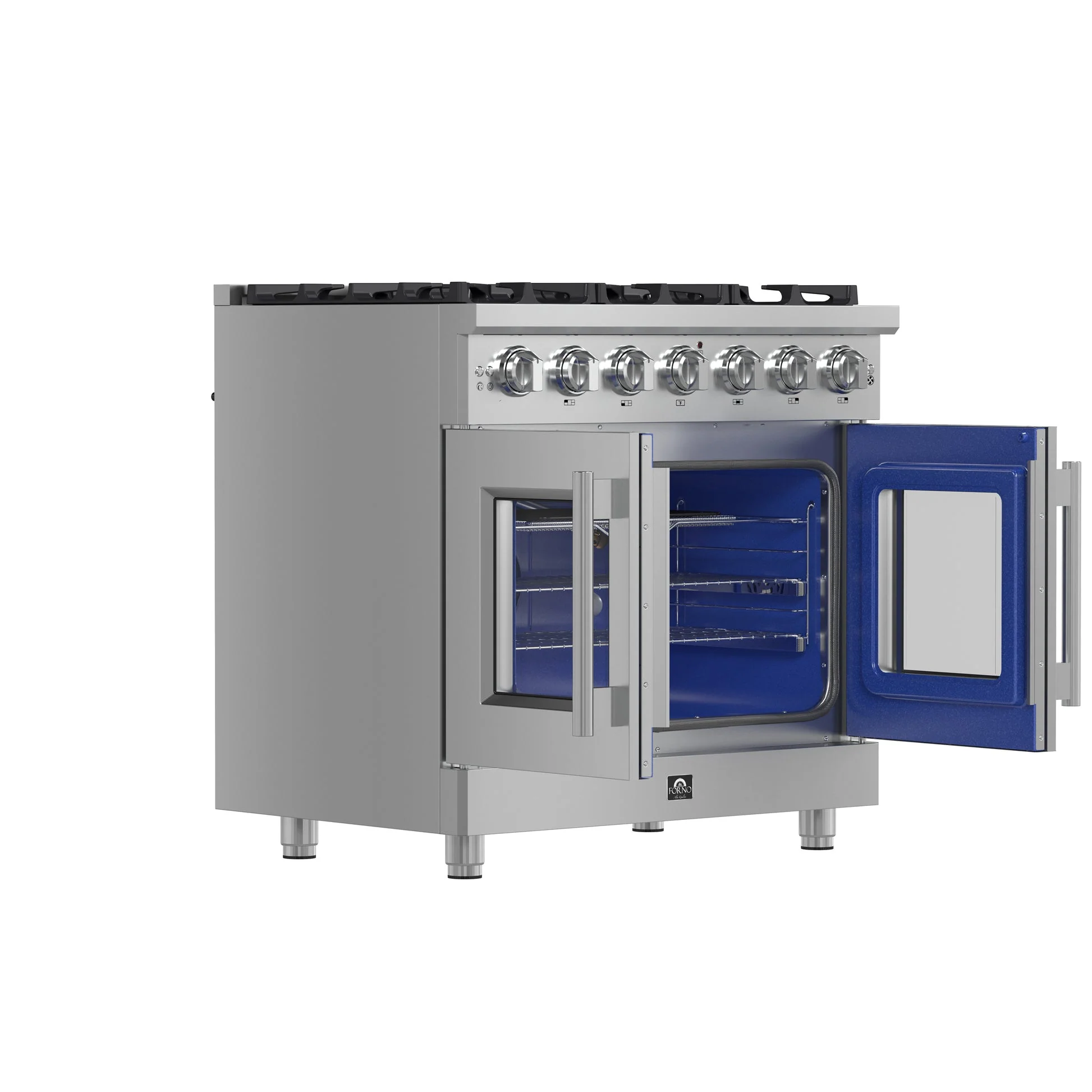 Forno Massimo 36-Inch Freestanding French Door Gas Range, 6 Burners, Convection Oven, Energy Efficient - Image 4