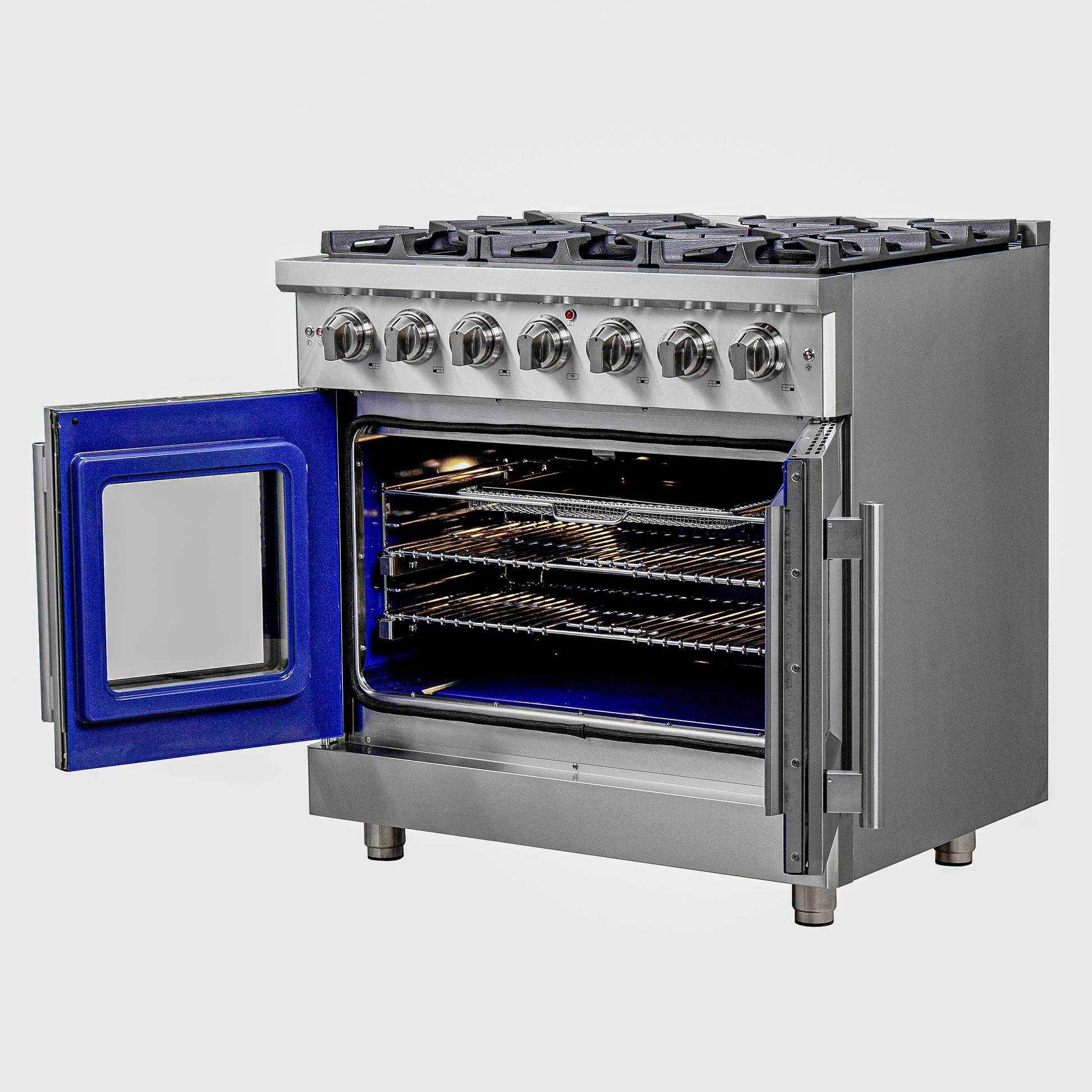 Forno Massimo 36-Inch Freestanding French Door Gas Range, 6 Burners, Convection Oven, Energy Efficient - Image 8