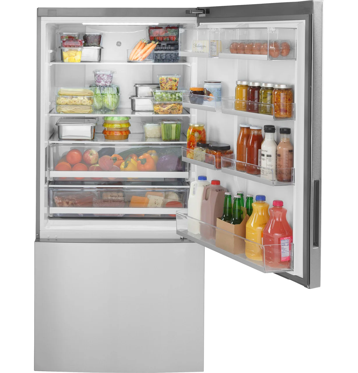 GE® ENERGY STAR® 17.7 Cu. Ft. Counter-Depth Bottom-Freezer Refrigerator - Image 2