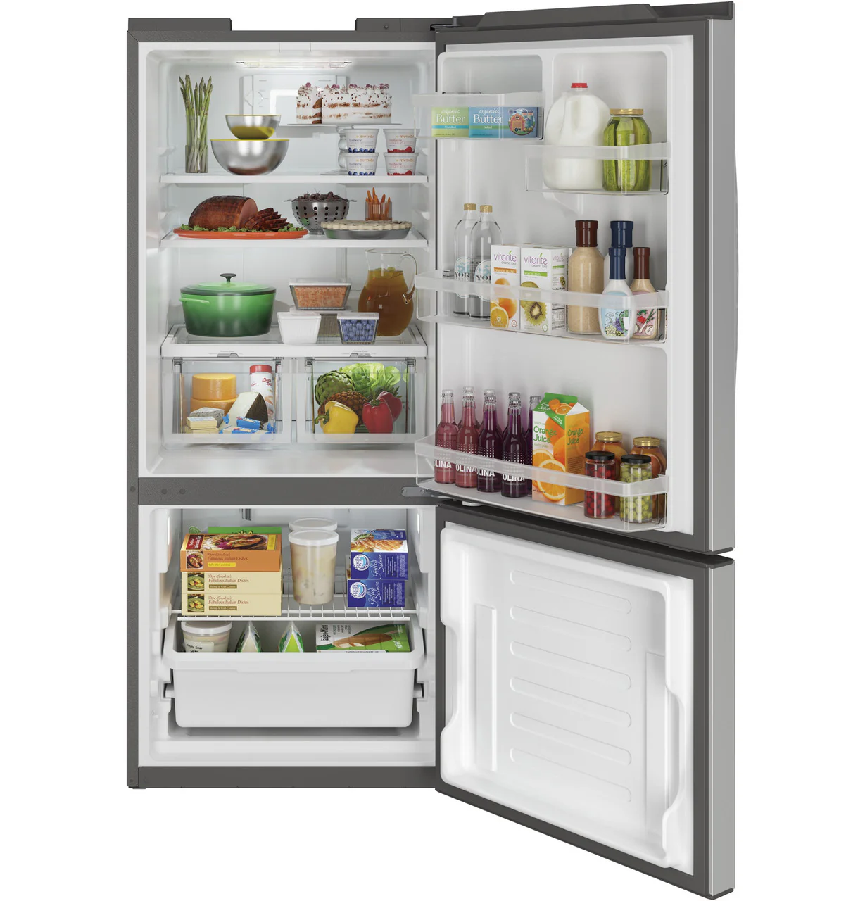GE® ENERGY STAR® 20.9 Cu. Ft. Bottom-Freezer Refrigerator - Image 3