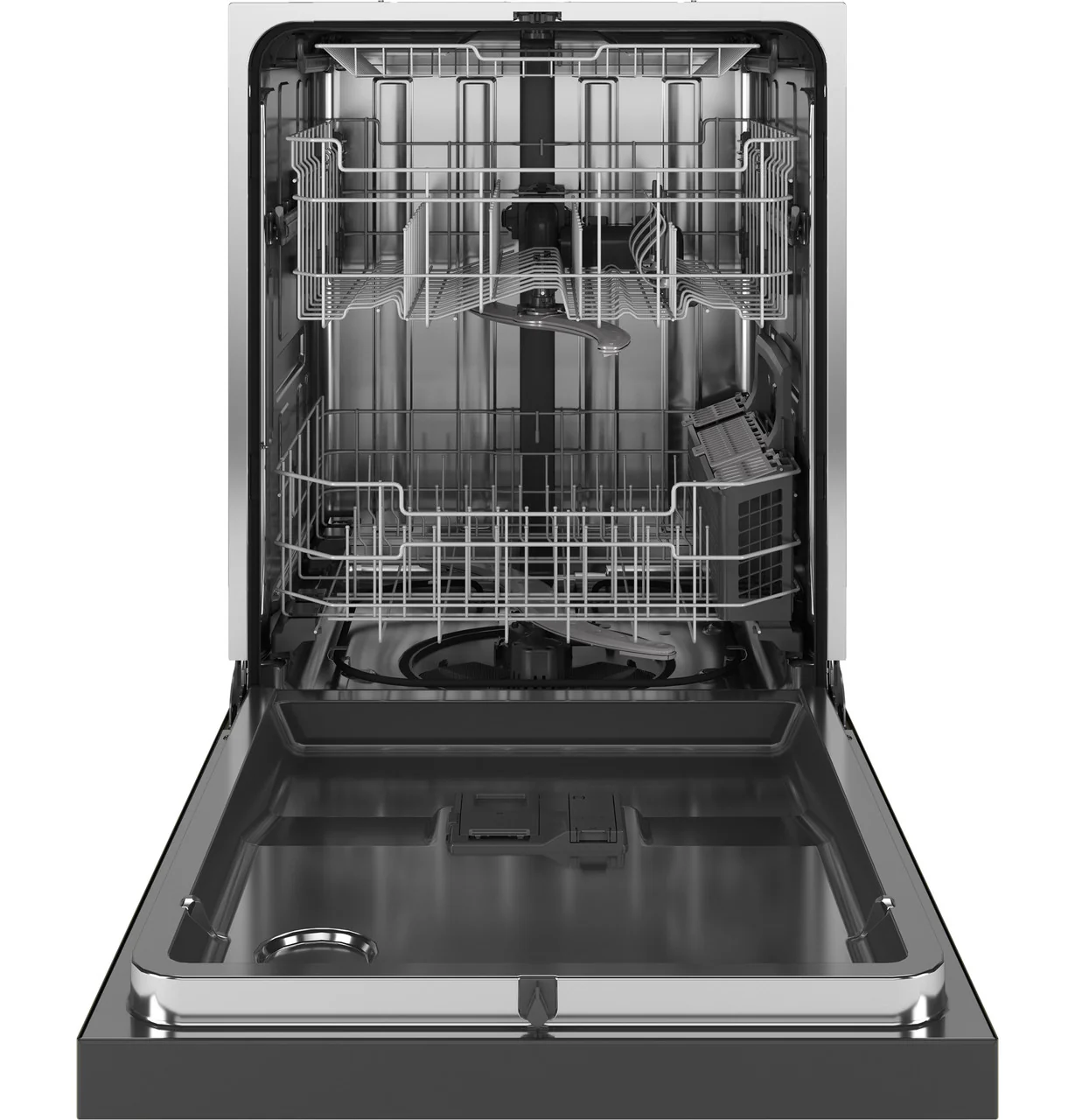 GE® ENERGY STAR® Front Control with Stainless Steel Interior Dishwasher with Sanitize Cycle - Image 3