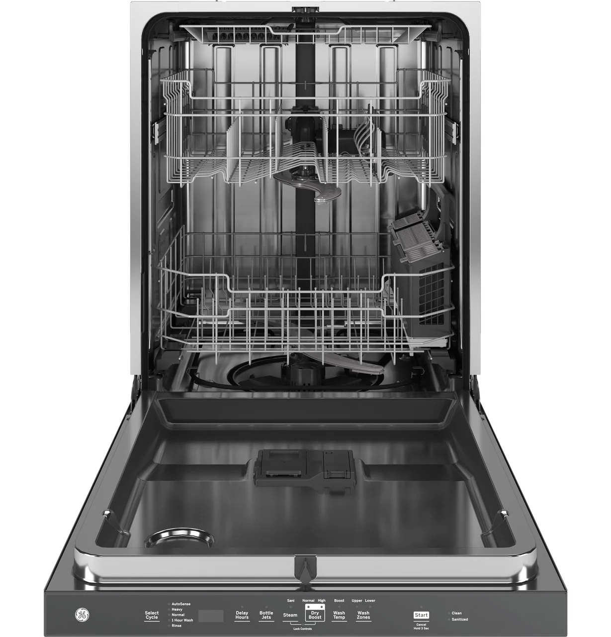 GE® ENERGY STAR® Top Control with Stainless Steel Interior Dishwasher with Sanitize Cycle - Image 3