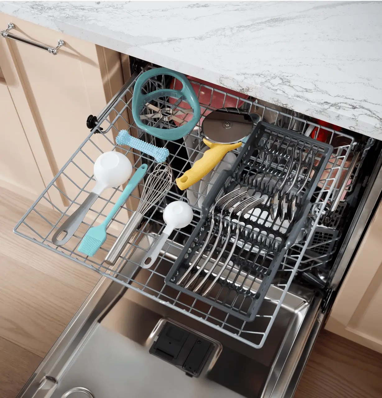 GE® ENERGY STAR® Top Control with Stainless Steel Interior Dishwasher with Sanitize Cycle - Image 5