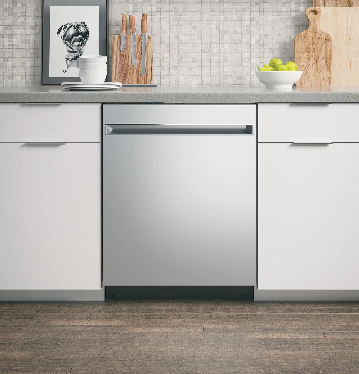 GE GE® ENERGY STAR® ADA Compliant Stainless Steel Interior Dishwasher with Sanitize Cycle - Image 4