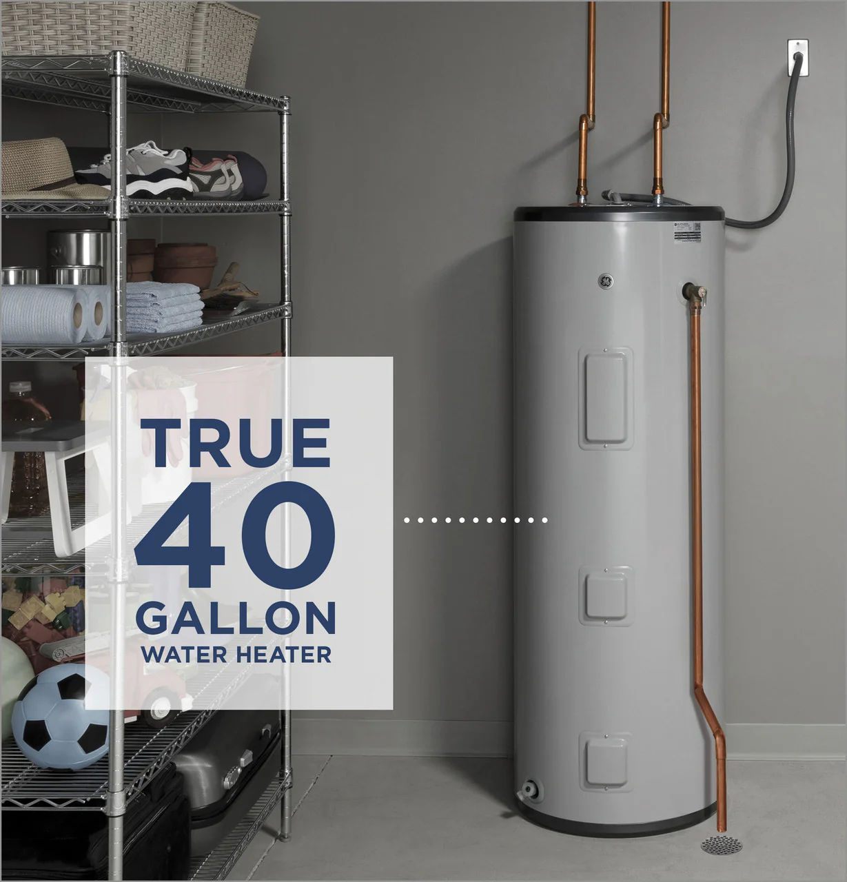 GE® 40 Gallon Tall Electric Water Heater - Image 4
