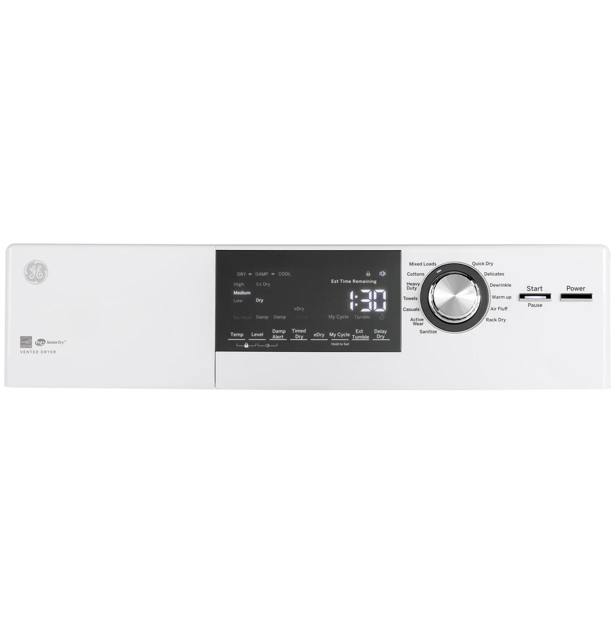 GE® ENERGY STAR® 24" 4.3 Cu.Ft. Front Load Vented Electric Dryer with Stainless Steel Basket - Image 2