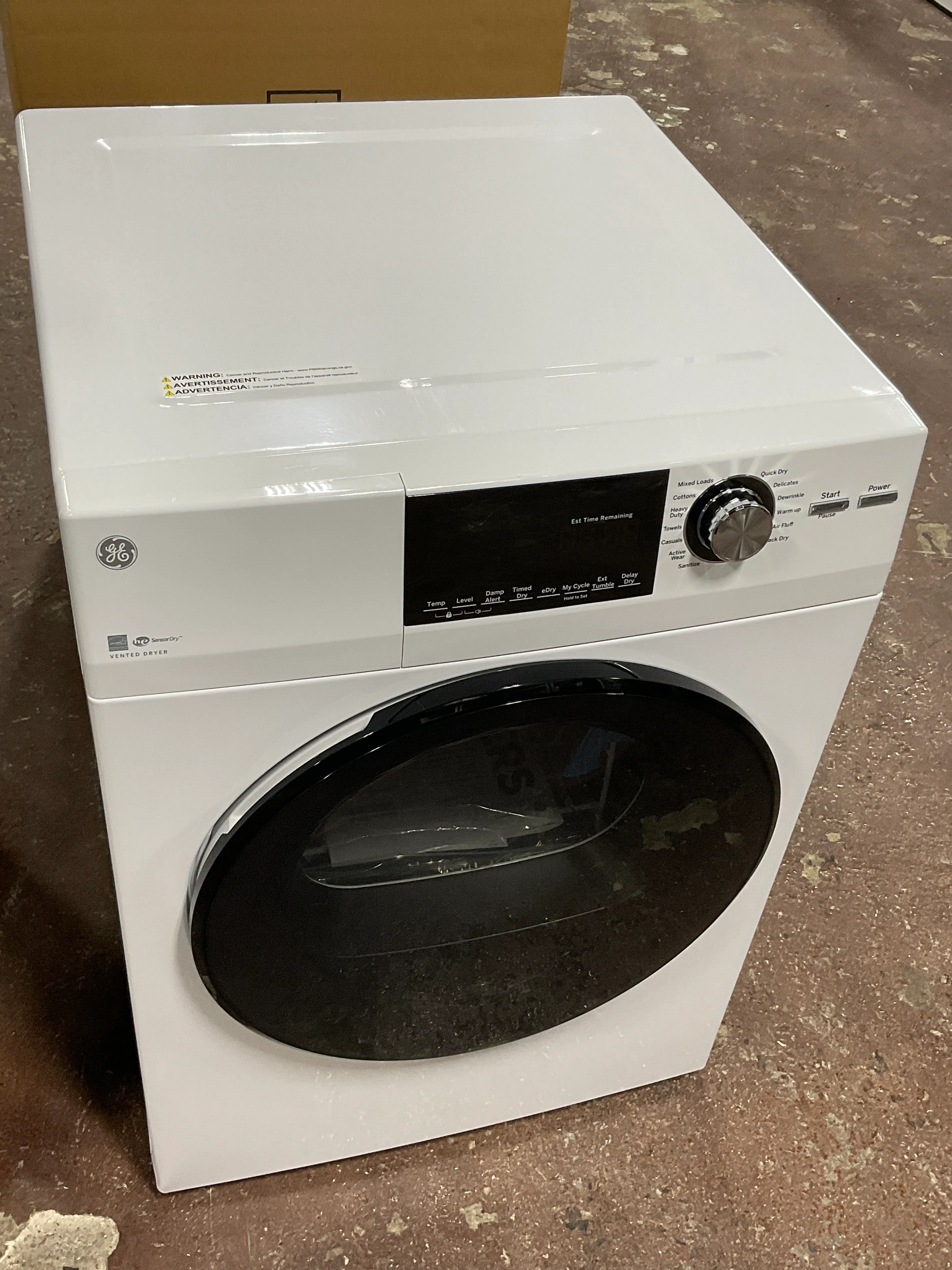 GE® ENERGY STAR® 24" 4.3 Cu.Ft. Front Load Vented Electric Dryer with Stainless Steel Basket - Image 6