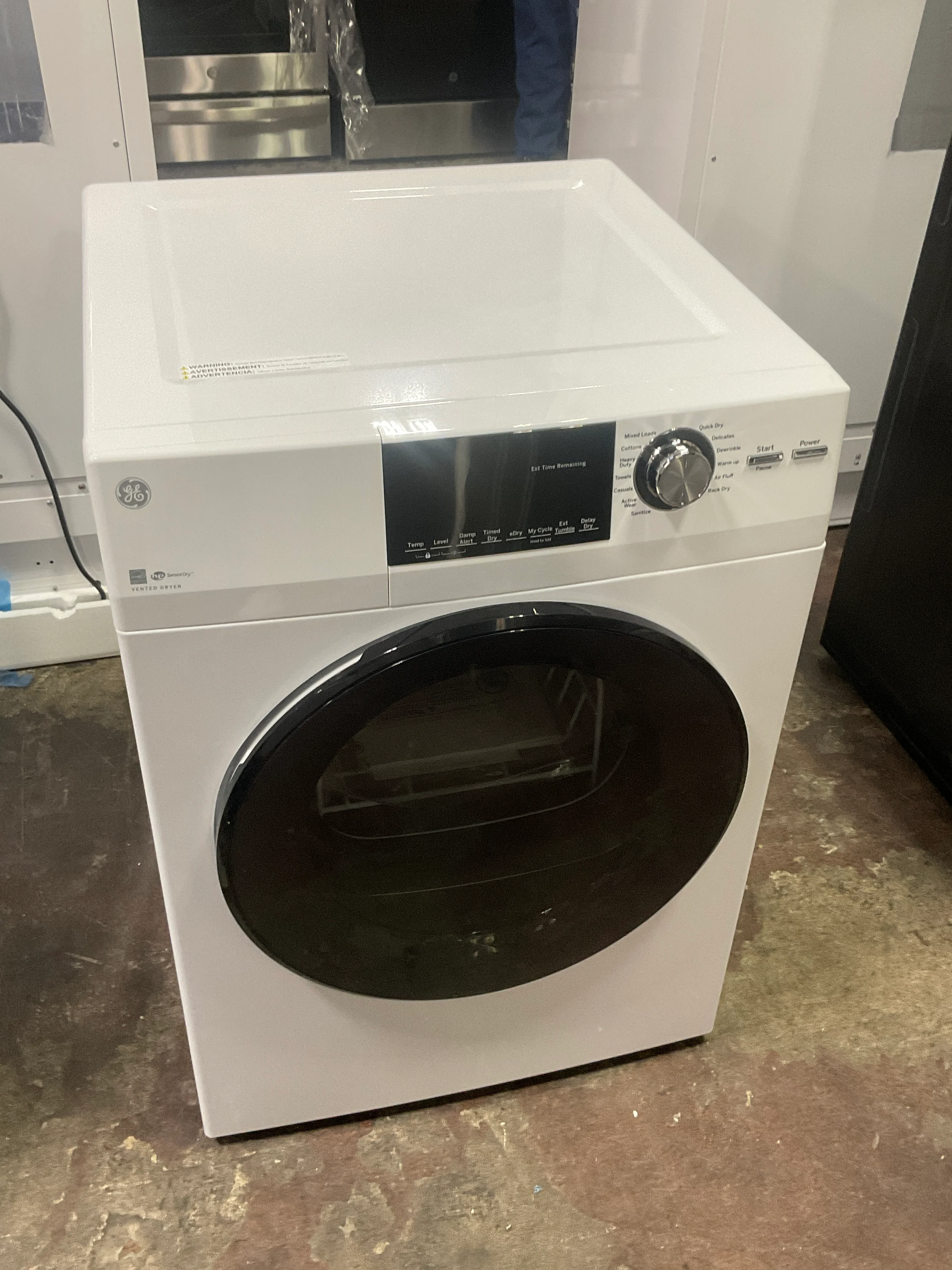 GE® ENERGY STAR® 24" 4.3 Cu.Ft. Front Load Vented Electric Dryer with Stainless Steel Basket - Image 7