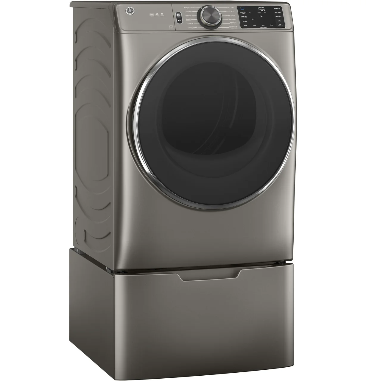 GE® ENERGY STAR® 7.8 cu. ft. Capacity Smart Front Load Electric Dryer with Steam and Sanitize Cycle - Image 4