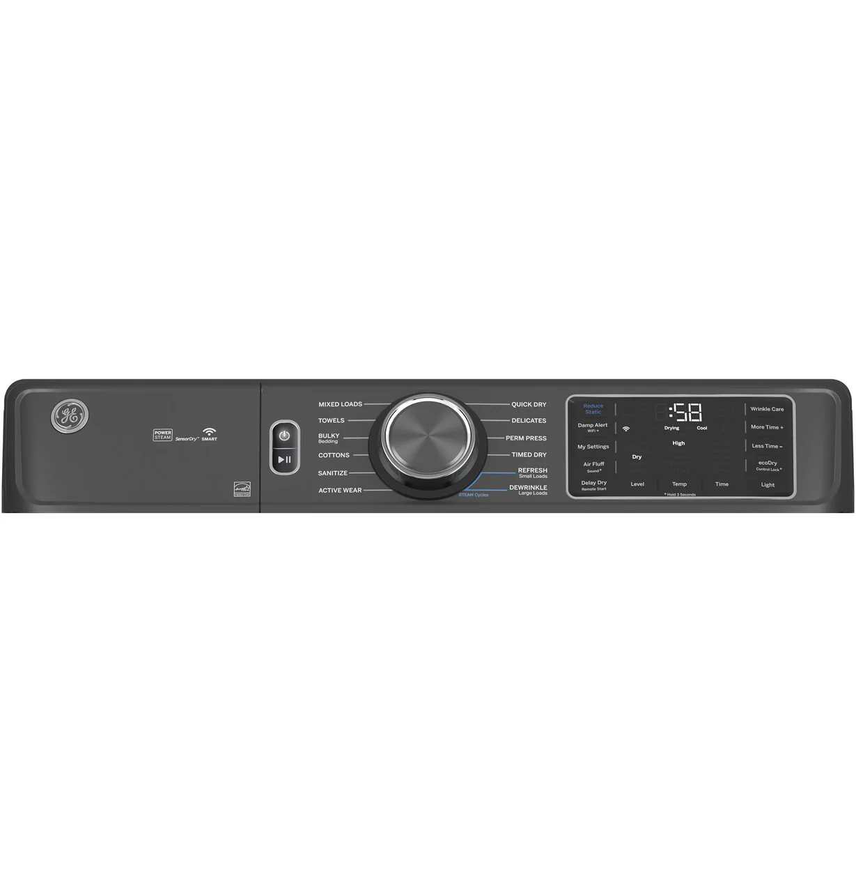 GE GE® ENERGY STAR® 7.8 cu. ft. Capacity Smart Front Load Electric Dryer with Steam and Sanitize Cycle - Image 3