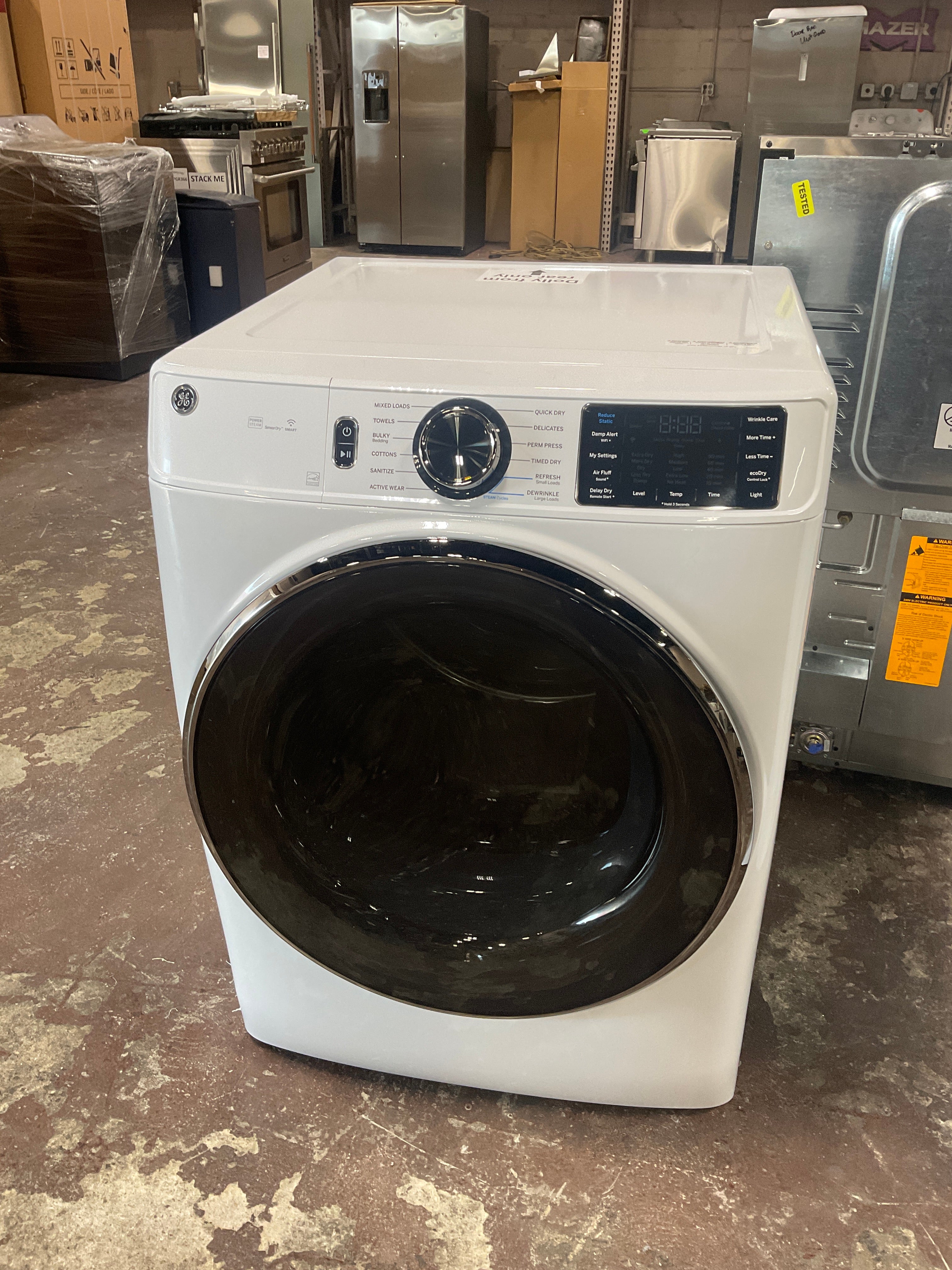 GE® ENERGY STAR® 7.8 cu. ft. Capacity Smart Front Load Electric Dryer with Steam and Sanitize Cycle - Image 8