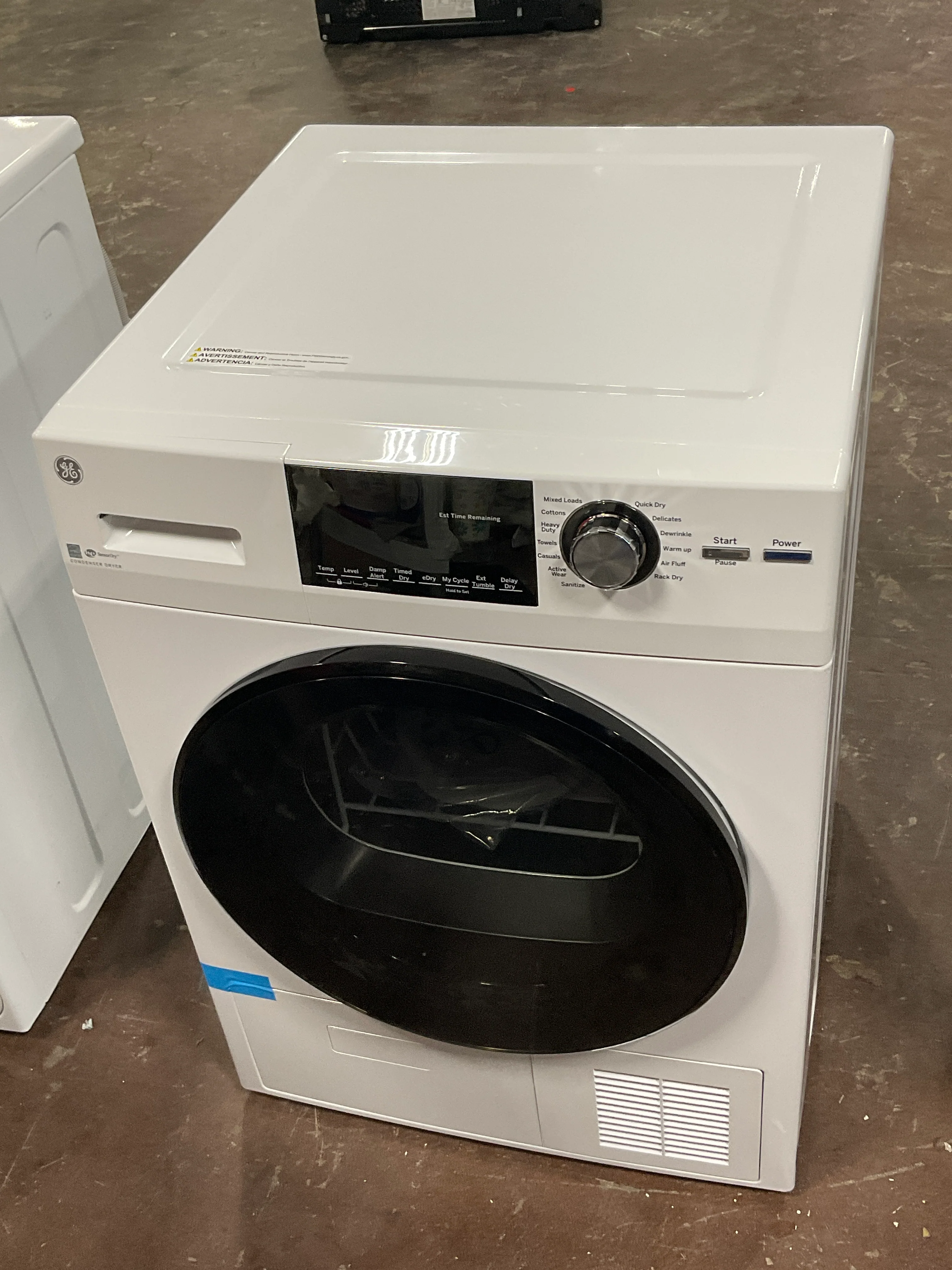 GE® 24" 4.1 Cu.Ft. Front Load Ventless Condenser Electric Dryer with Stainless Steel Basket - Image 5