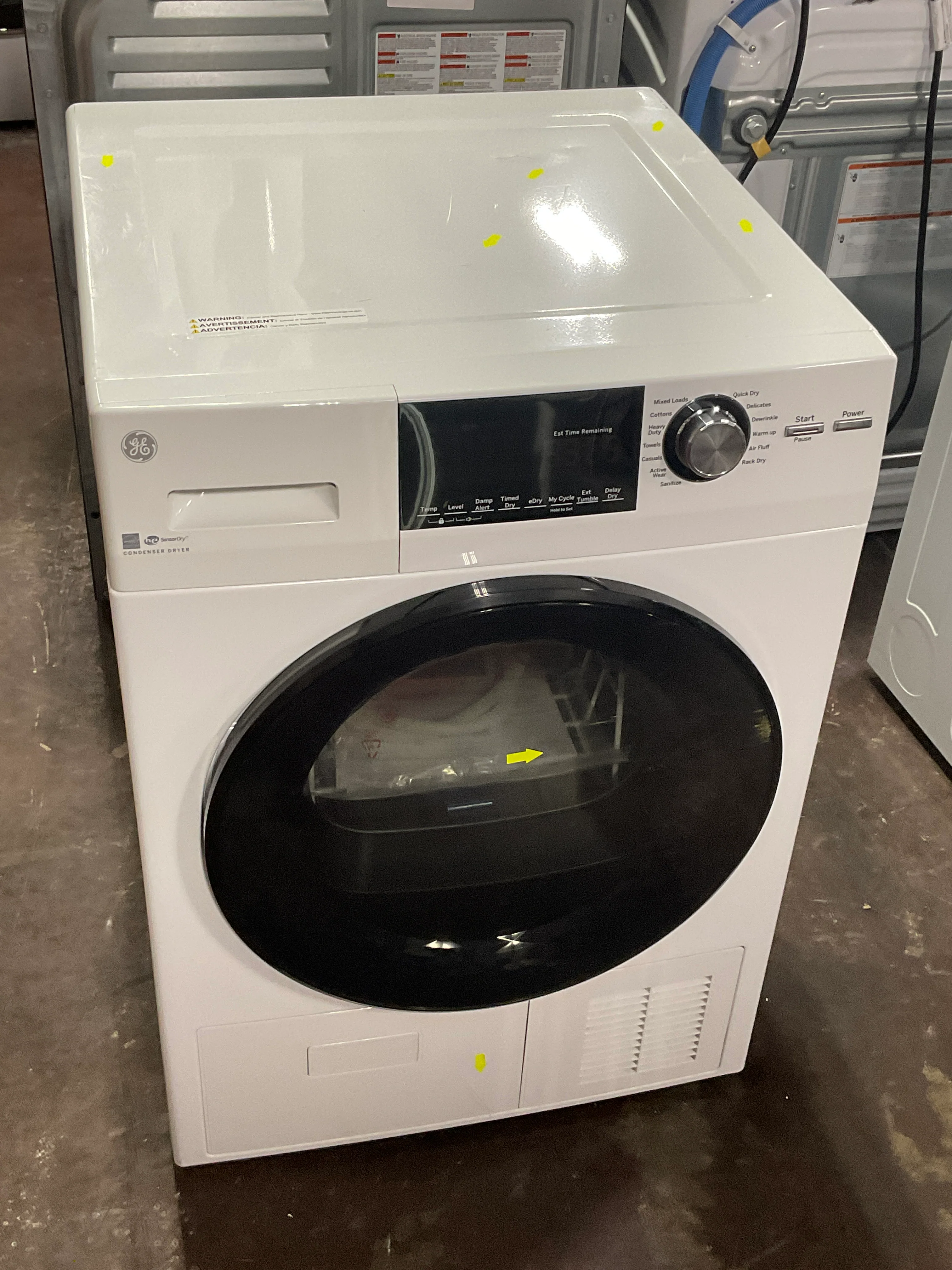 GE® 24" 4.1 Cu.Ft. Front Load Ventless Condenser Electric Dryer with Stainless Steel Basket - Image 7