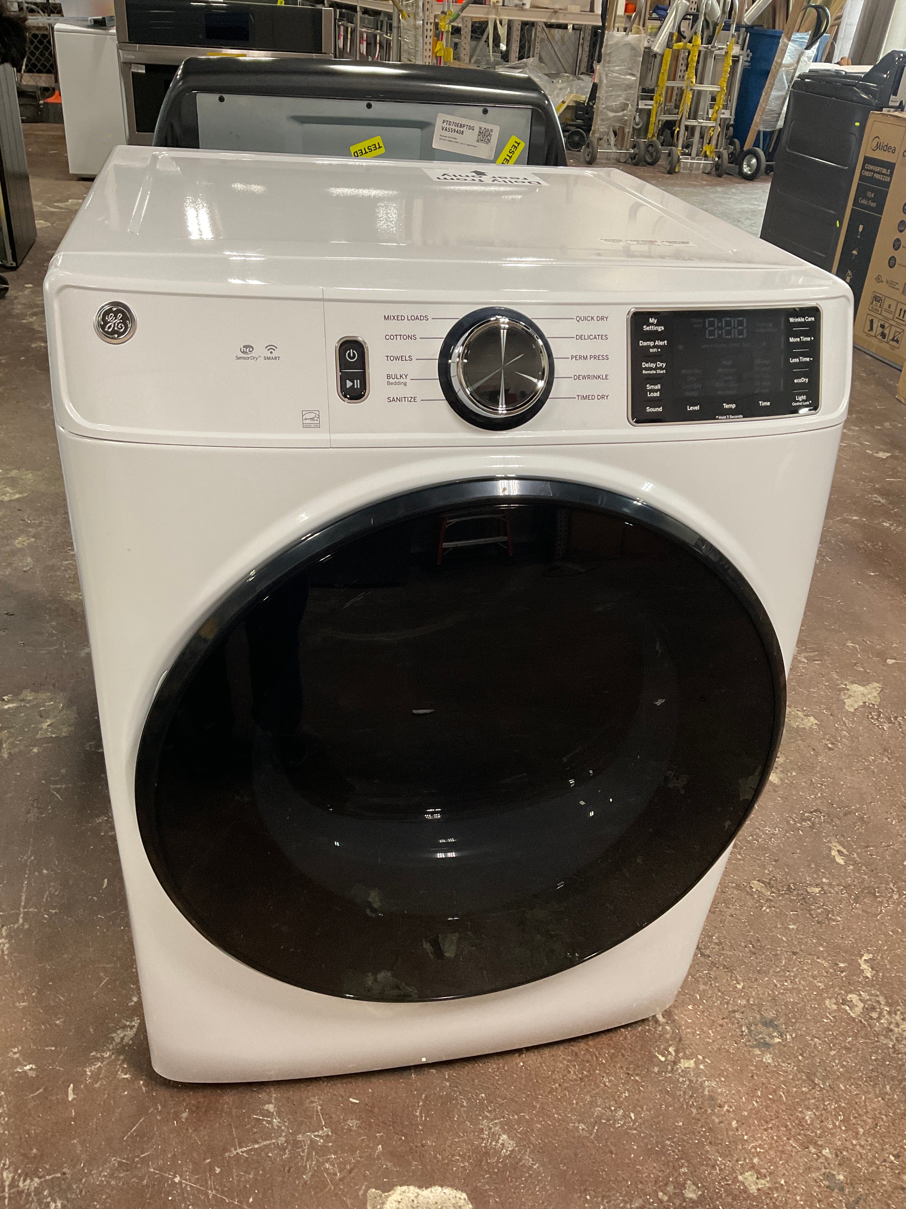 GE GE® ENERGY STAR® Long Vent 7.8 cu. ft. Capacity Smart Electric Dryer with Sanitize Cycle - Image 6