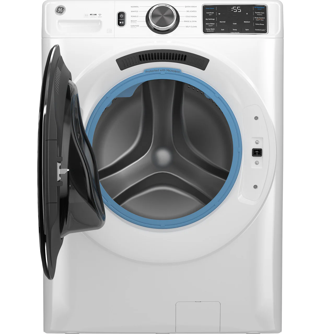 GE GE® 4.6 cu. ft. Capacity Smart Front Load ENERGY STAR® Washer with UltraFresh Vent System with OdorBlock™ and Sanitize w/Oxi - Image 3