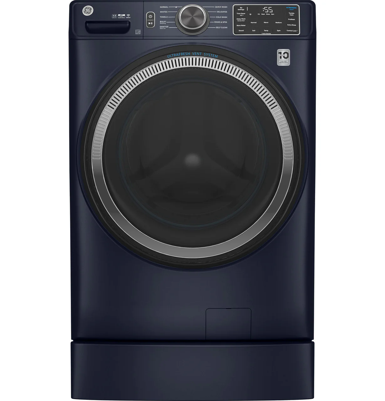 GE GE® ENERGY STAR® 4.8 cu. ft. Capacity Smart Front Load Washer with UltraFresh Vent System with OdorBlock™ and Sanitize w/Oxi - Image 4