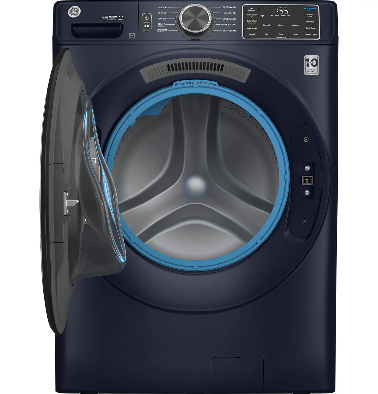 GE GE® ENERGY STAR® 4.8 cu. ft. Capacity Smart Front Load Washer with UltraFresh Vent System with OdorBlock™ and Sanitize w/Oxi - Image 5