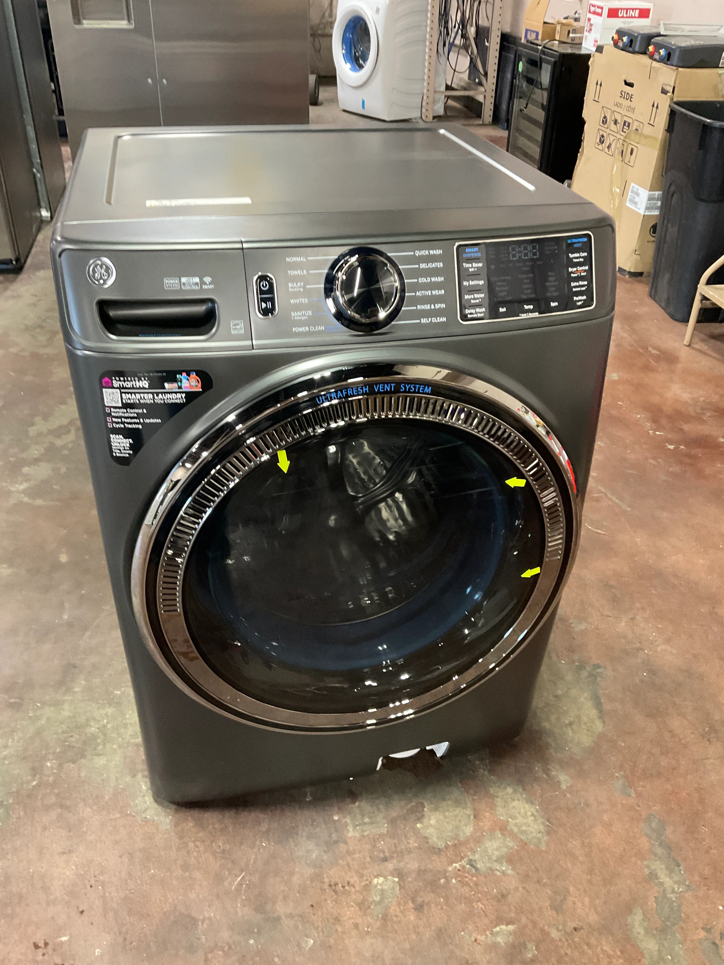 GE® ENERGY STAR® 5.0 cu. ft. Capacity Smart Front Load Steam Washer with SmartDispense™ UltraFresh Vent System with OdorBlock™ and Steam - Image 8