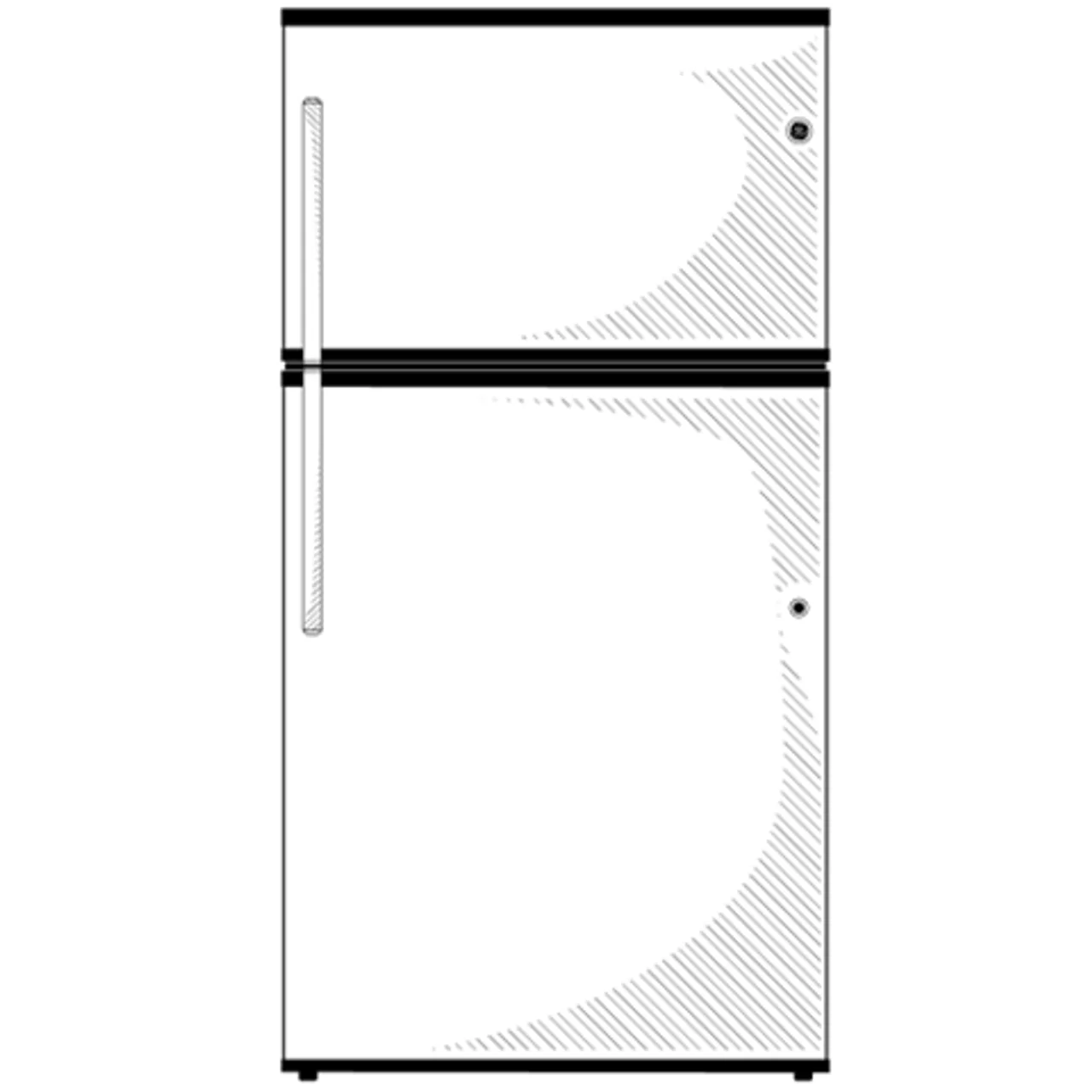 GE® ENERGY STAR® 21.1 Cu. Ft. Top-Freezer Refrigerator - Image 5