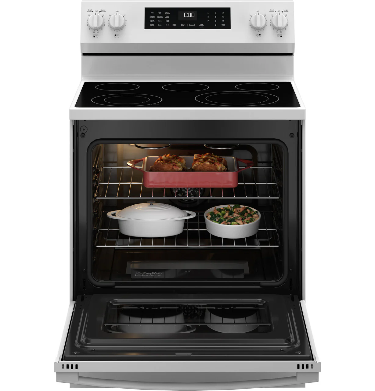 GE® ENERGY STAR® 30" Free-Standing Electric Convection Range with No Preheat Air Fry and EasyWash™ Oven Tray - Image 5