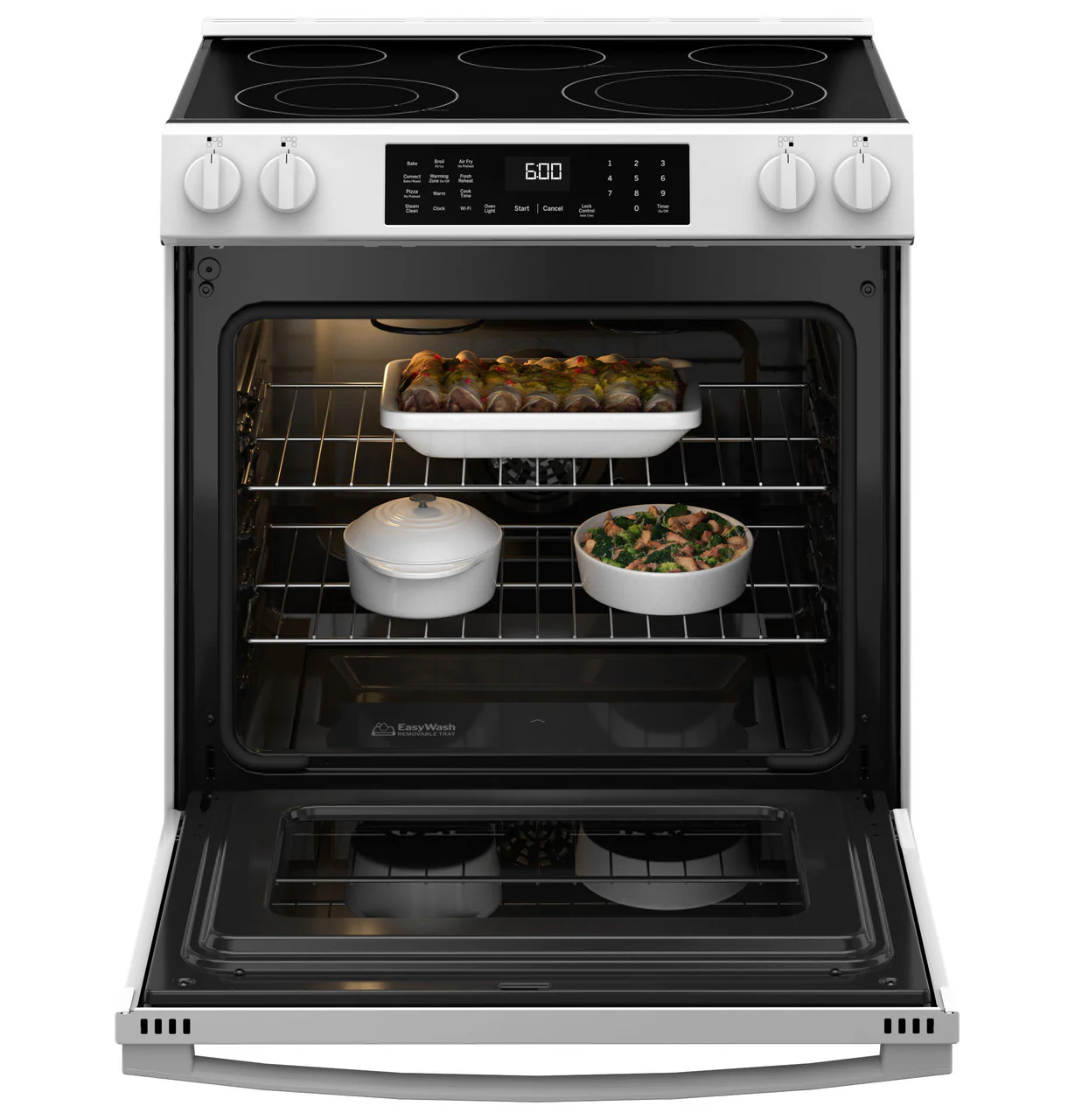 GE® ENERGY STAR® 30" Slide-In Electric Convection Range with No Preheat Air Fry and EasyWash™ Oven Tray - Image 5