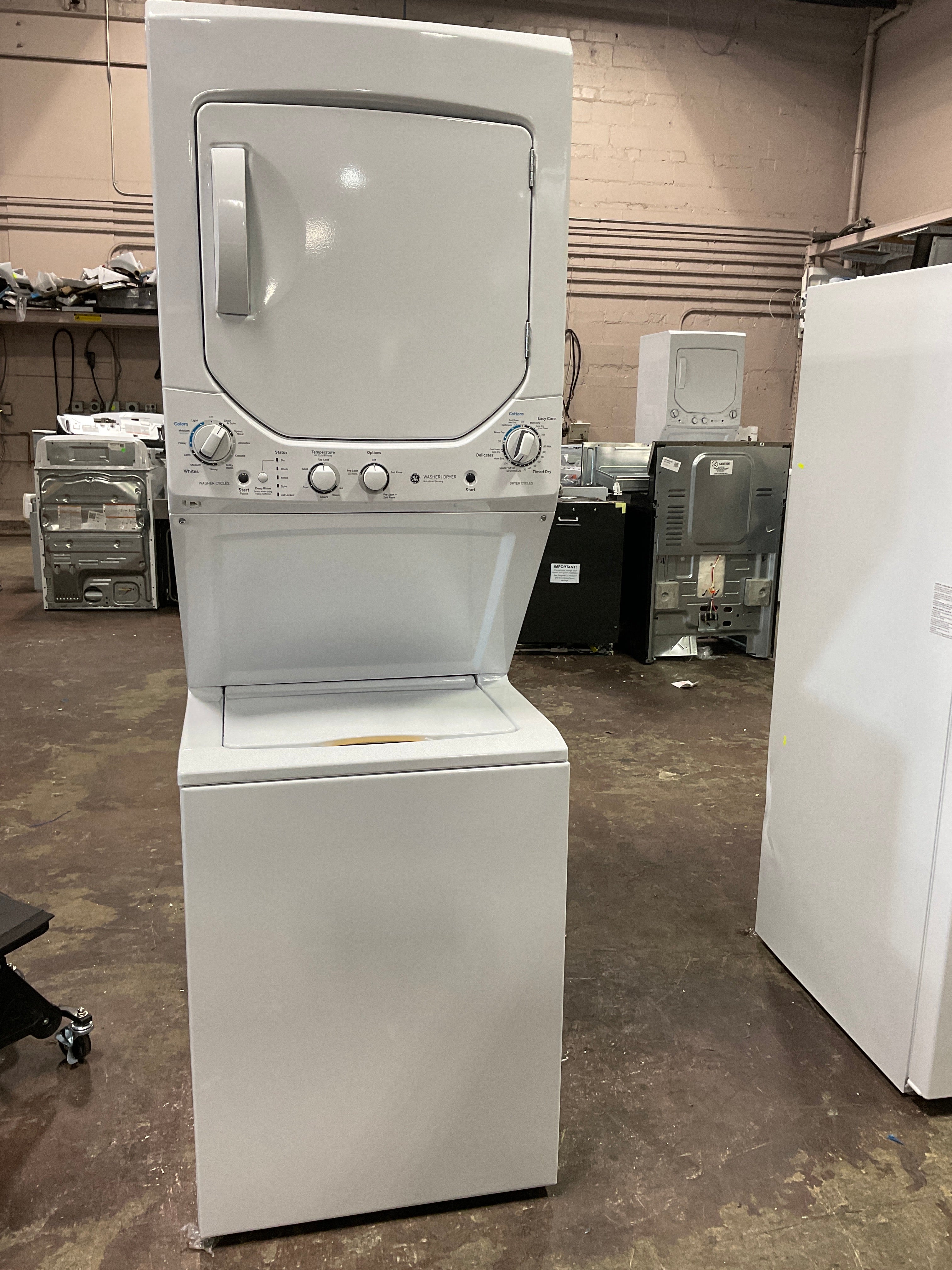 GE Unitized Spacemaker® 2.3 cu. ft. Capacity Washer with Stainless Steel Basket and 4.4 cu. ft. Capacity Electric Dryer - Image 6