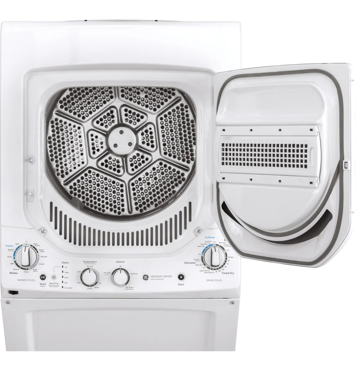 GE Unitized Spacemaker® 2.3 cu. ft. Capacity Washer with Stainless Steel Basket and 4.4 cu. ft. Capacity Gas Dryer - Image 5